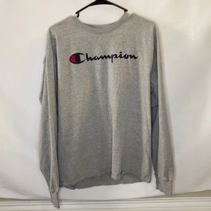 Champion - Gray Basic Long Sleeve Tee